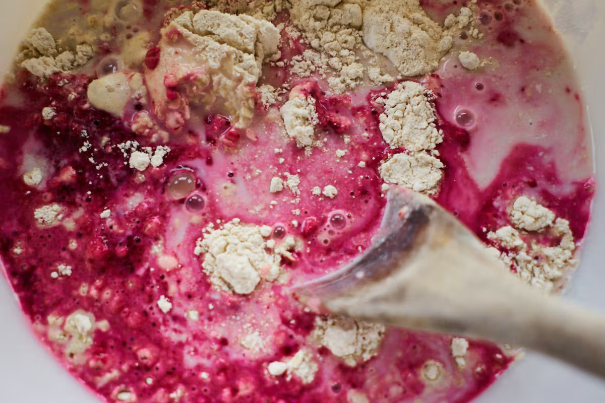 vegan blueberry beet pancakes